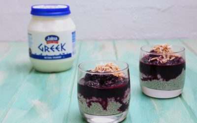Yoghurt Chia Pudding with Vanilla Blackberries