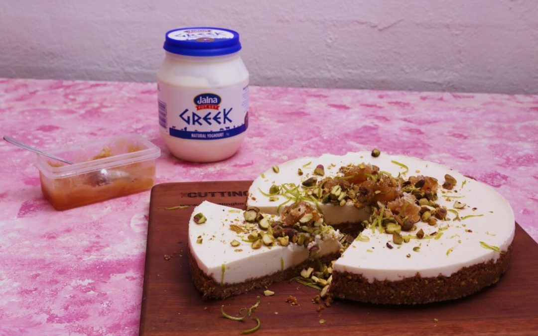 4162 Yoghurt, Pistachios _ Honey Cheesecake - Feature Image Recipe - My Market Kitchen