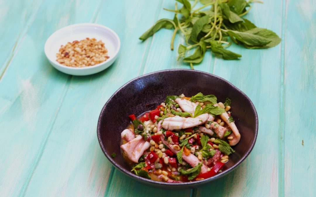 4201 Mediterranean Squid Salad - Feature Image Recipe - My Market Kitchen