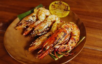 Charred Prawns with Compound Butter