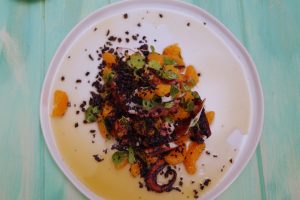 4112 Octopus, Mandarins, Oregano and Olives - Header Image Recipe - My Market Kitchen