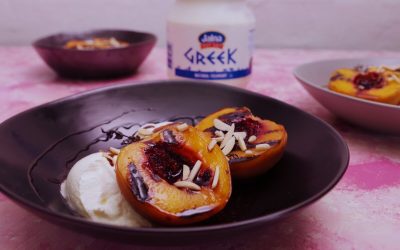 Grilled Peaches with Yoghurt