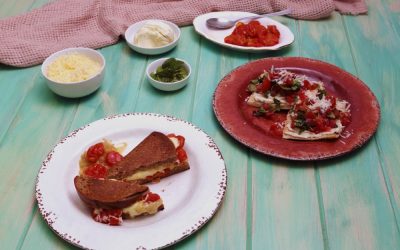 Cheese and Tomato Toastie 3 Ways