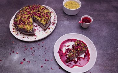 Black Sesame Halva Cheesecake