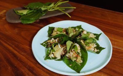 Pomelo and Prawn on Bettel Leaf