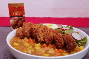 4191 Vegetarian Eggplant Katsu Curry on Rice - Header Recipe - My Market Kitchen