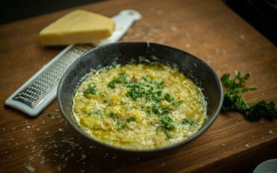 Leak and Chickpea soup