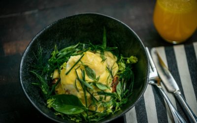 Twiced Baked Souffle with Poached Eggs