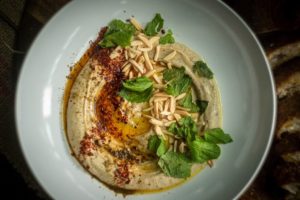 5084 Baba Ghanoush with Mint Olive Oil and Halva 5 - HEADER