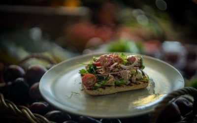 Tuna Chop Salad on Turkish Bread
