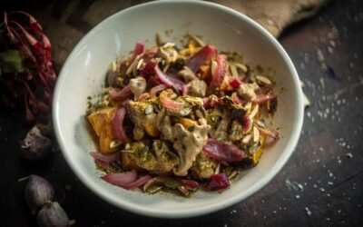 Roasted Pumpkin Squash with Red Onion and Pepitas