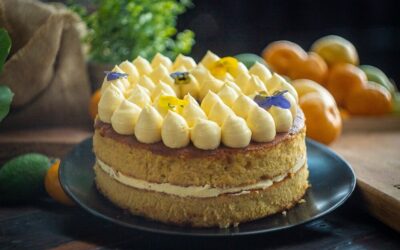 Flourless Orange Cake with Lemon Buttercream