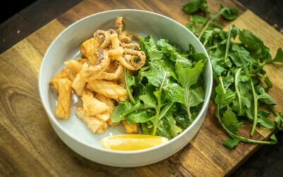 Fried Squid with Rocket and Balsamic