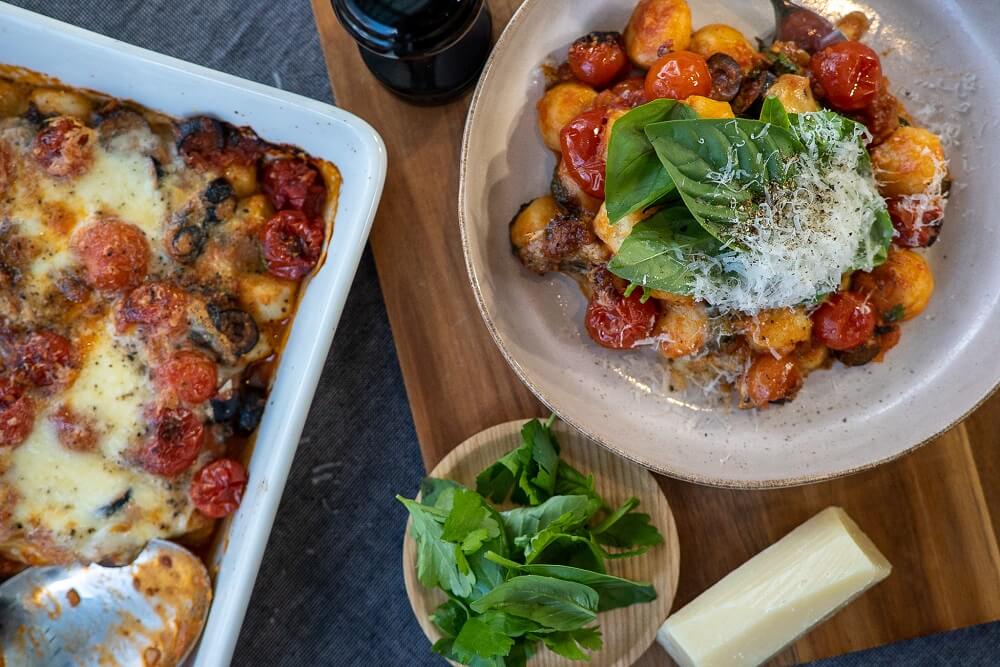 6054 Gnocchi Bake w_ Black Olives and Cherry Tomatoes 2 - FEATURE