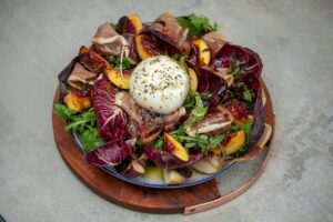 6098 Grilled Peach, Burrata and Proscuitto Salad 2 - FEATURE
