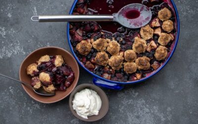 Apple and Mixed Berry Cobbler
