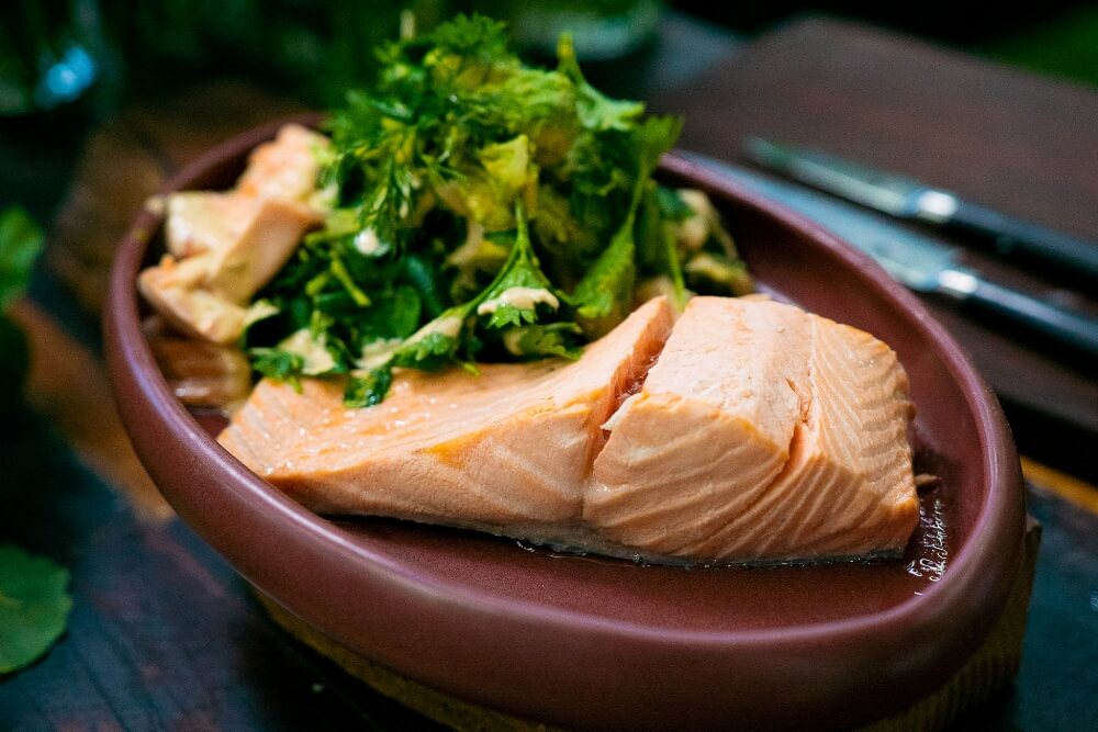 6016 Poached Salmon, Watercress Salad 1 - FEATURE