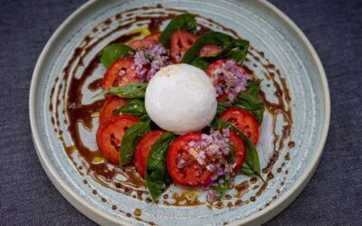 Gourmet Tomato and Buratta Salad with Homemade Balsamic Reduction
