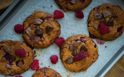 Raspberry & Choc Chip Cookies