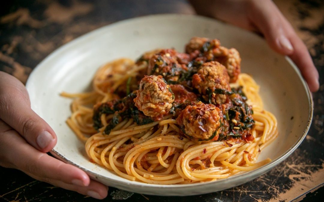 Spaghetti & Kale Meatballs