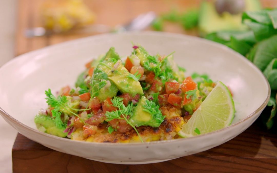 Corn Fritters with Avo Salsa