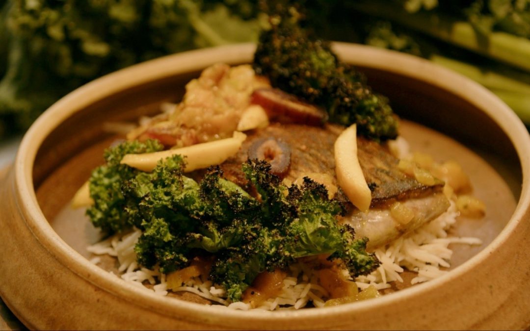 South Indian Spiced Barramundi with Kale