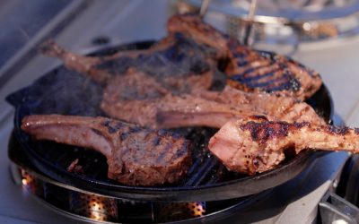 Marinated Lamb Cutlets with Fresh Herb Salad