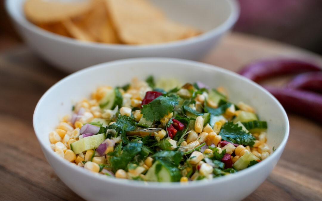 Cucumber and Corn Salsa
