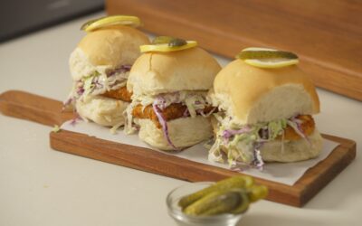 Crumbed Fish Burgers with Slaw