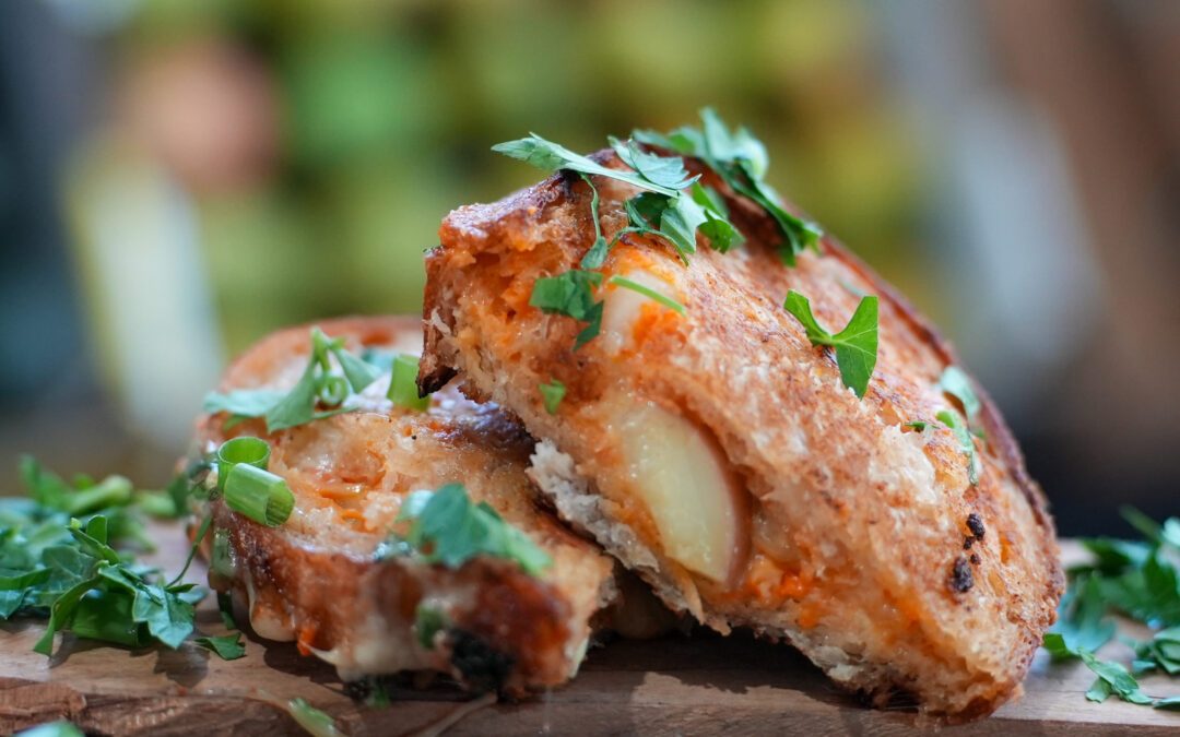 Potato Salad & Tomato Sauce Toasted Sandwich
