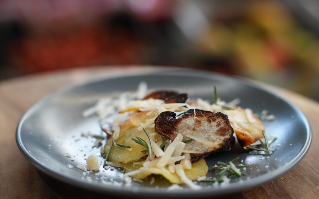 Root Vegetable Chips with Parmesan